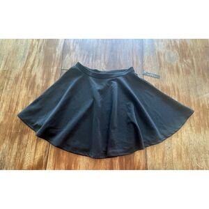 Made by Johnny Women Black Skater Skirt Flared Mini Elastic Waist Size L NEW